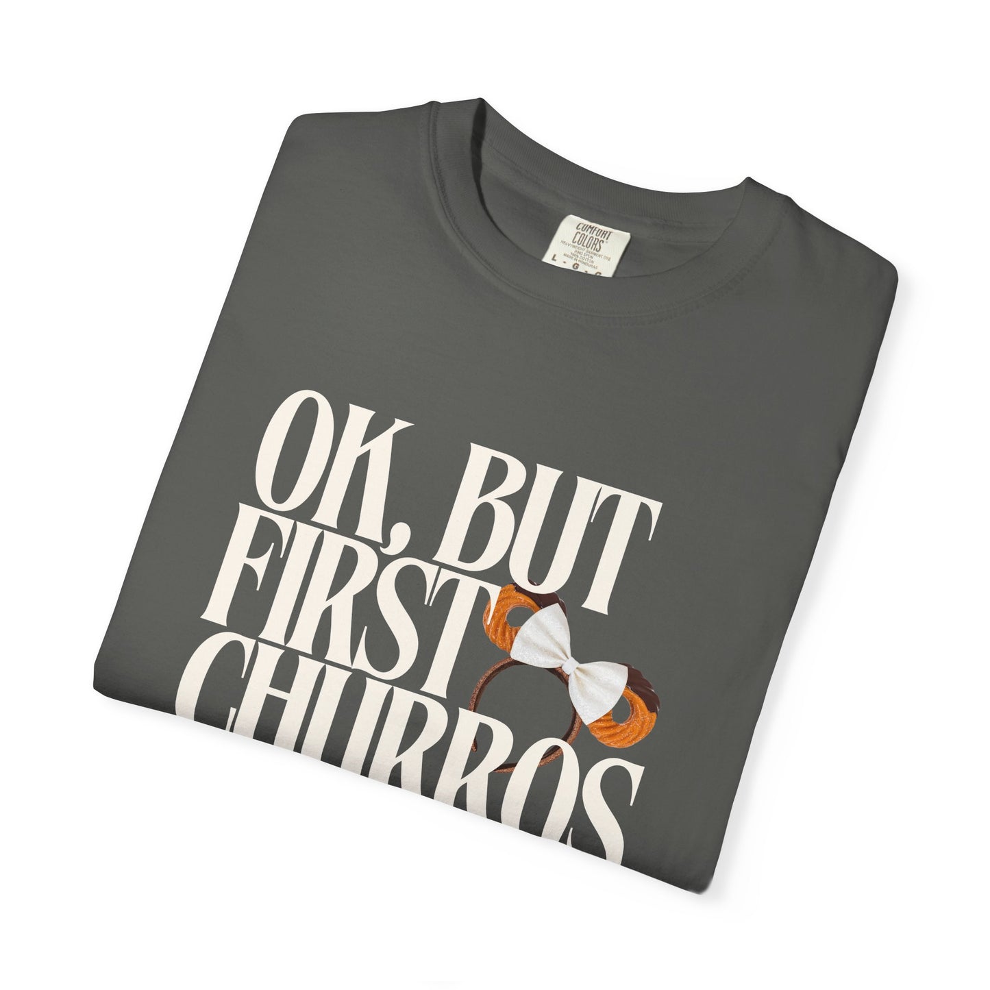 Disney Parks Garment-Dyed T-shirt - 'OK, But First Churros'