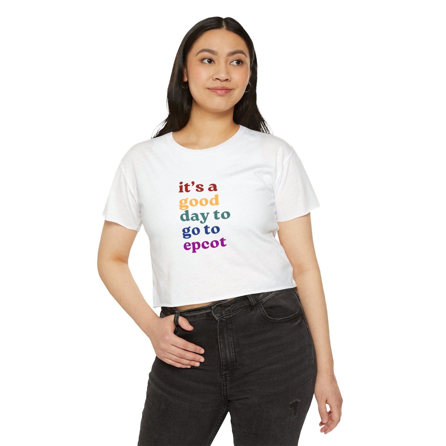 Crop Top, Epcot Inspired Festival Wear, Women's Disney Shirt, Subtle Disney Design, Good Day to go to Epcot, Epcot Theme Park Apparel