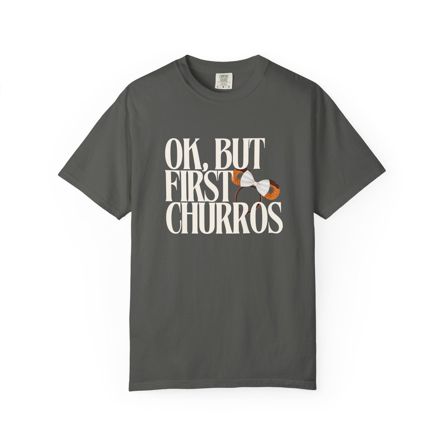 Disney Parks Garment-Dyed T-shirt - 'OK, But First Churros'