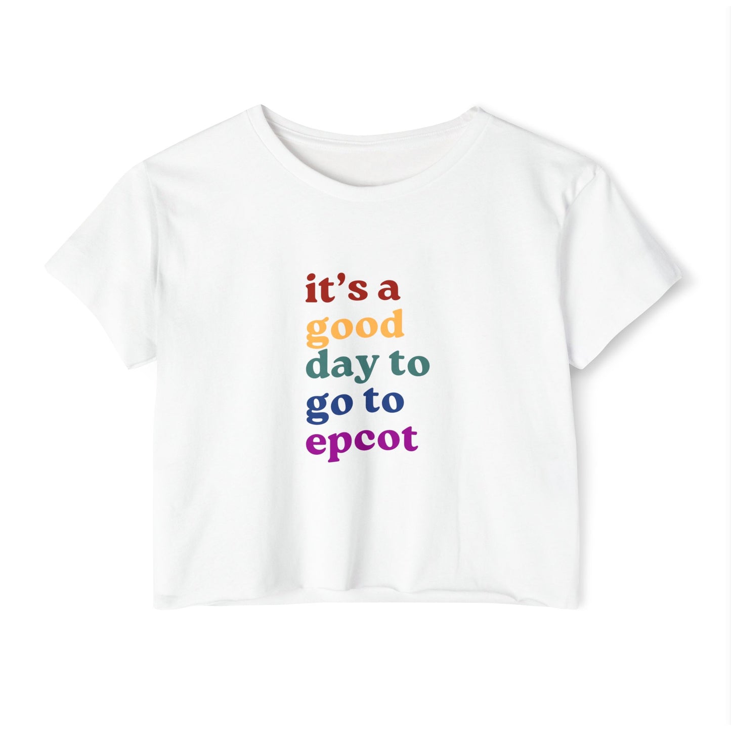 Crop Top, Epcot Inspired Festival Wear, Women's Disney Shirt, Subtle Disney Design, Good Day to go to Epcot, Epcot Theme Park Apparel