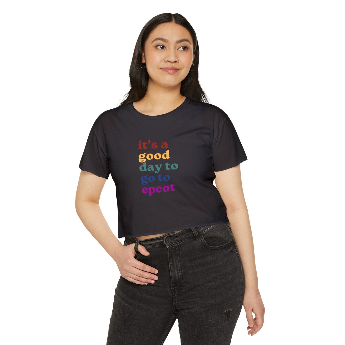 Crop Top, Epcot Inspired Festival Wear, Women's Disney Shirt, Subtle Disney Design, Good Day to go to Epcot, Epcot Theme Park Apparel