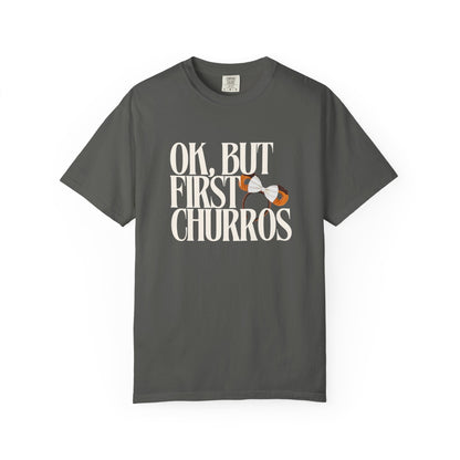 Disney Parks Garment-Dyed T-shirt - 'OK, But First Churros'