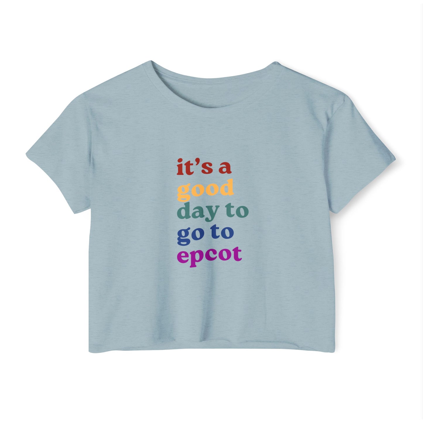 Crop Top, Epcot Inspired Festival Wear, Women's Disney Shirt, Subtle Disney Design, Good Day to go to Epcot, Epcot Theme Park Apparel