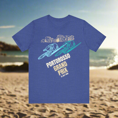 Luca Pixar Portorosso Bicycle Grand Prix t shirt blue