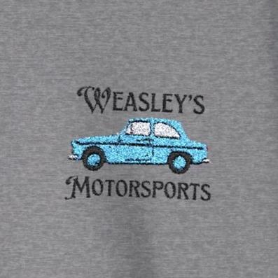 weasleys motorsports flat embroidered sweatshirt